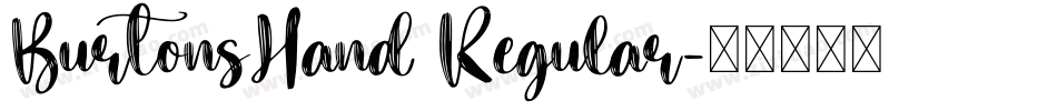 BurtonsHand Regular字体转换